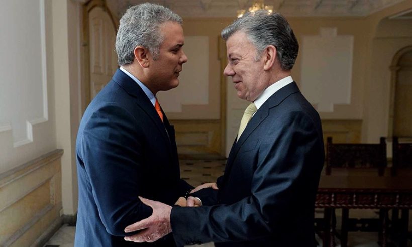 Colombian Presidents Ivan Duque and Juan Manuel Santos